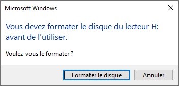 disque dur demande formatage