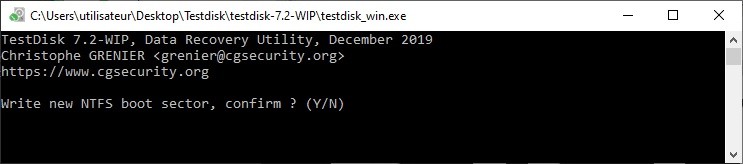 confirmer réparation bs