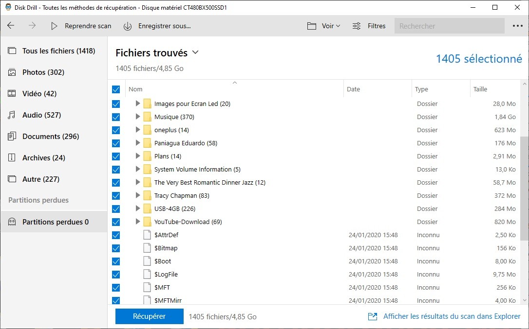 récupérer disque gratuit