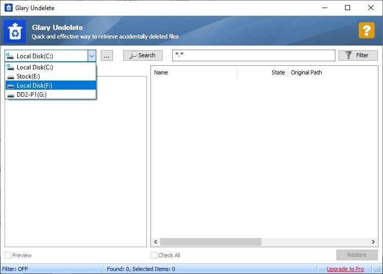 récupérer données glary