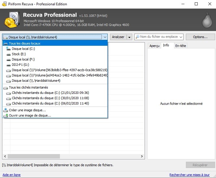 récupération données recuva