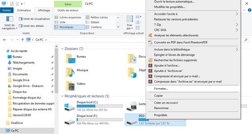 récupération données disque formaté