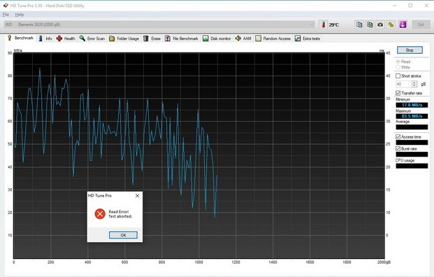 disque dur SMR en panne